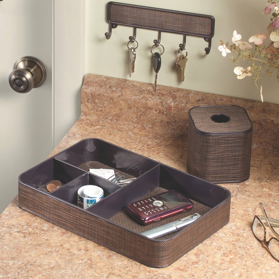 wicker desk tidy tray by jodie byrne