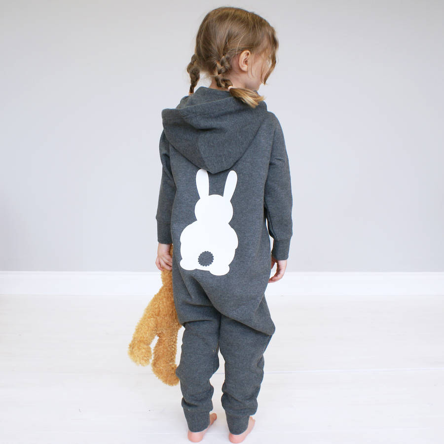 personalised children's bunny rabbit onesie by sparks clothing