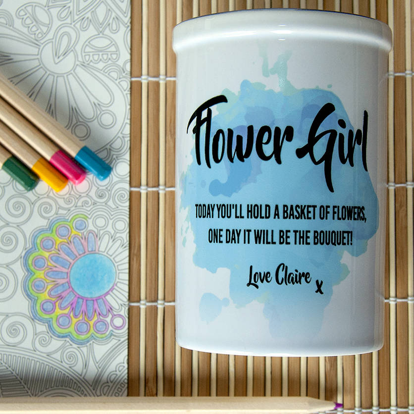 personalised flower girl vase by the letteroom