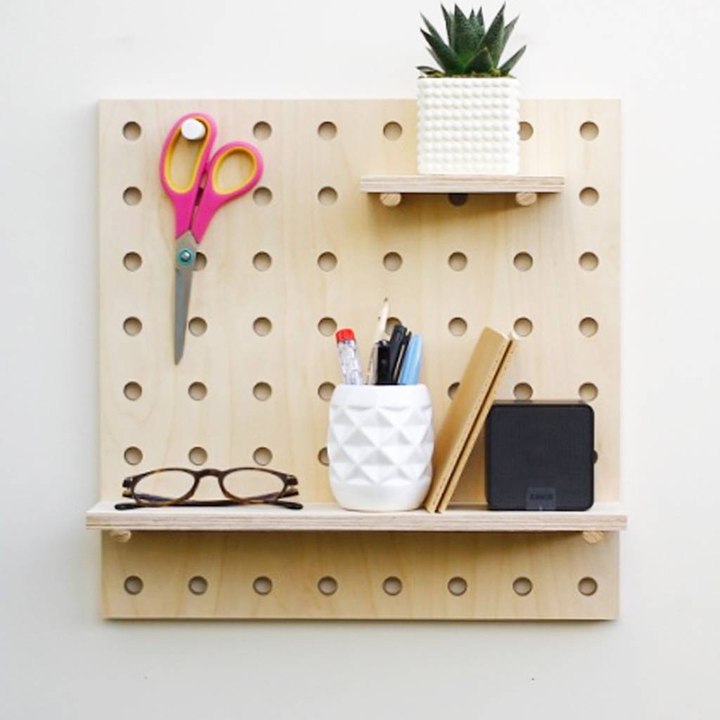 pegboard shelving system by housekeeping