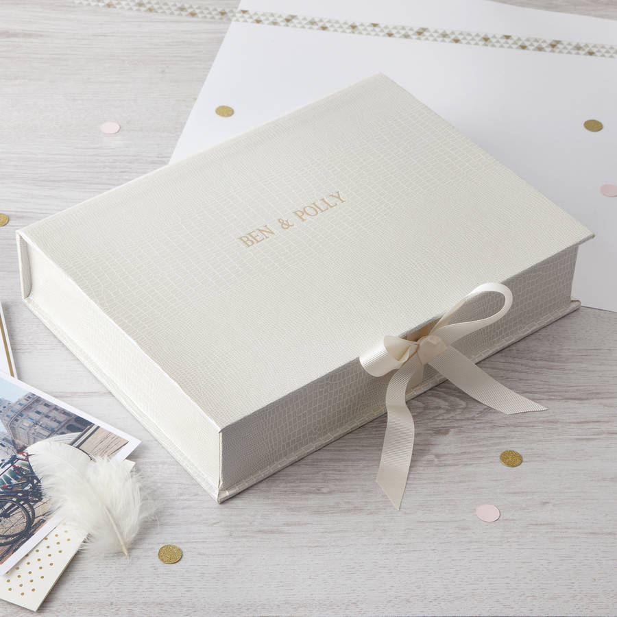 personalised wedding keepsake box by harris & jones