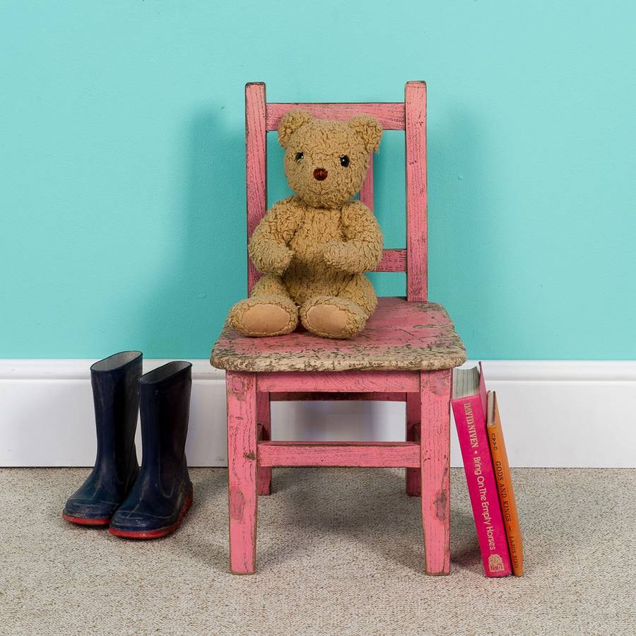 vintage childrens' wooden chairs variety of colours by orchid