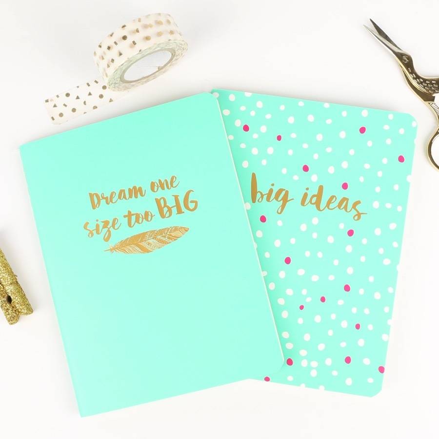 dream one size too big a6 notebook set by lisa angel