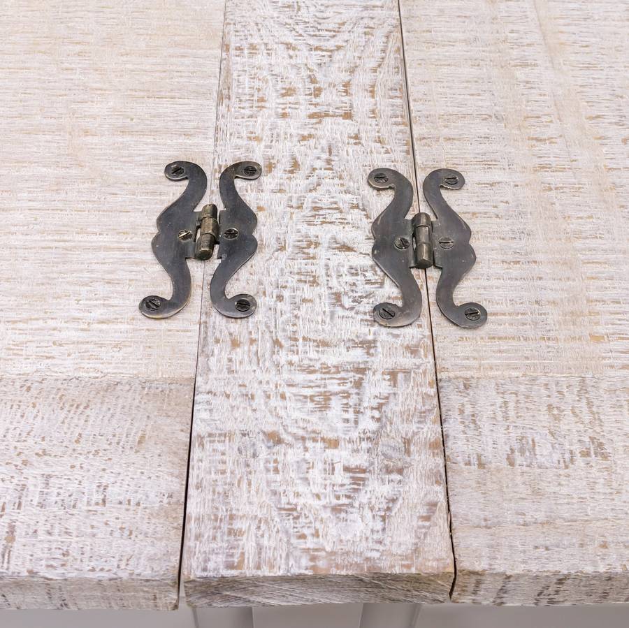 storage trunk coffee table grey or antique white by the orchard