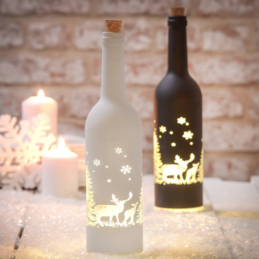 light up led christmas scene bottles by thelittleboysroom