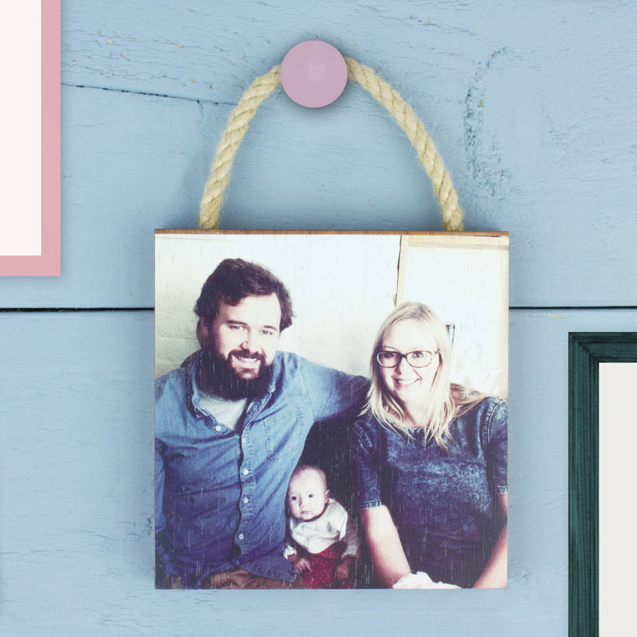 personalised photo wood wall hanging by create gift love