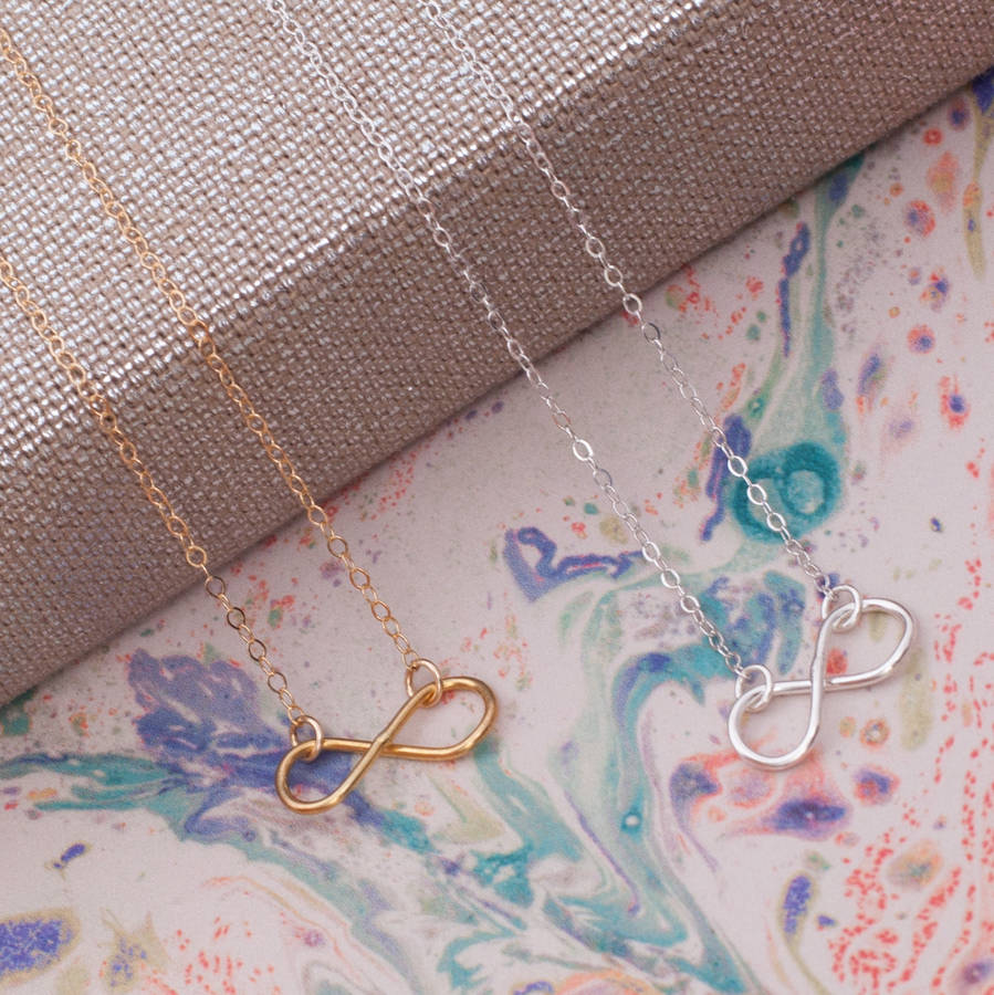 infinity loop necklace by lily king jewellery