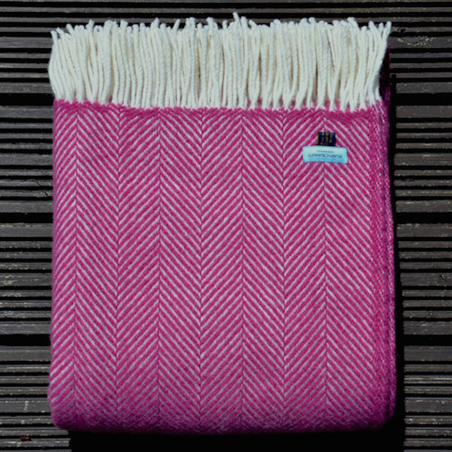 pink wool throw by atlantic blankets