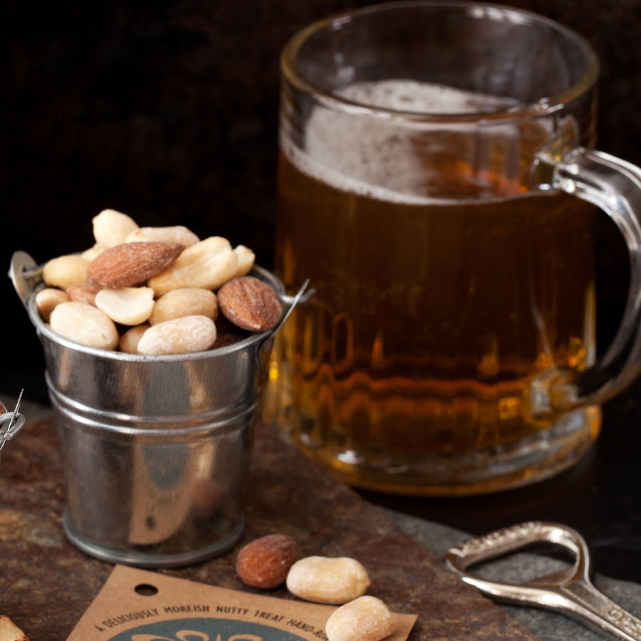 salted roasted mixed nuts by cracking nuts