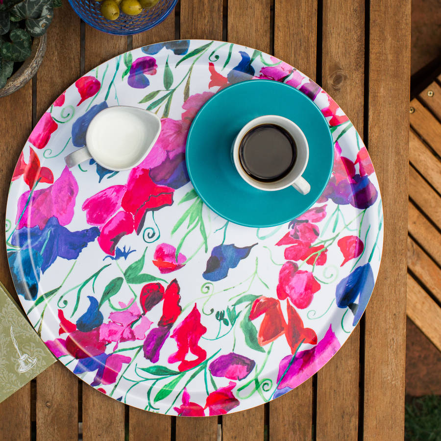 sweetpea melamine tray by emma britton decorative glass designer