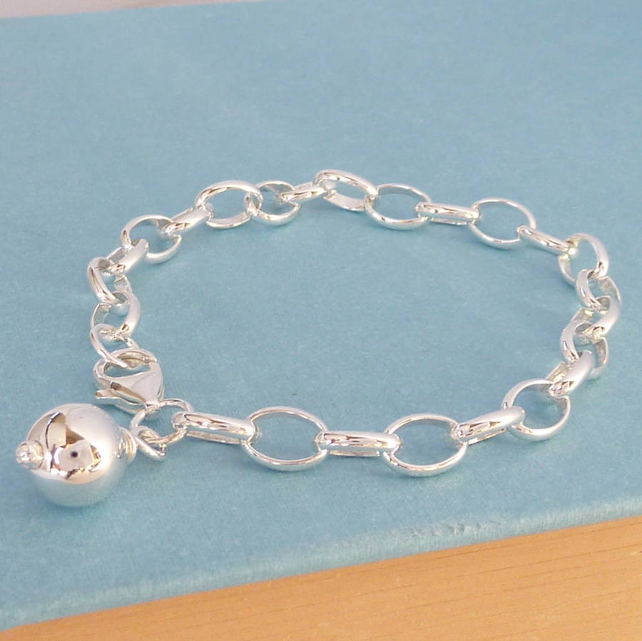 handmade silver charm bracelet by handmade by helle