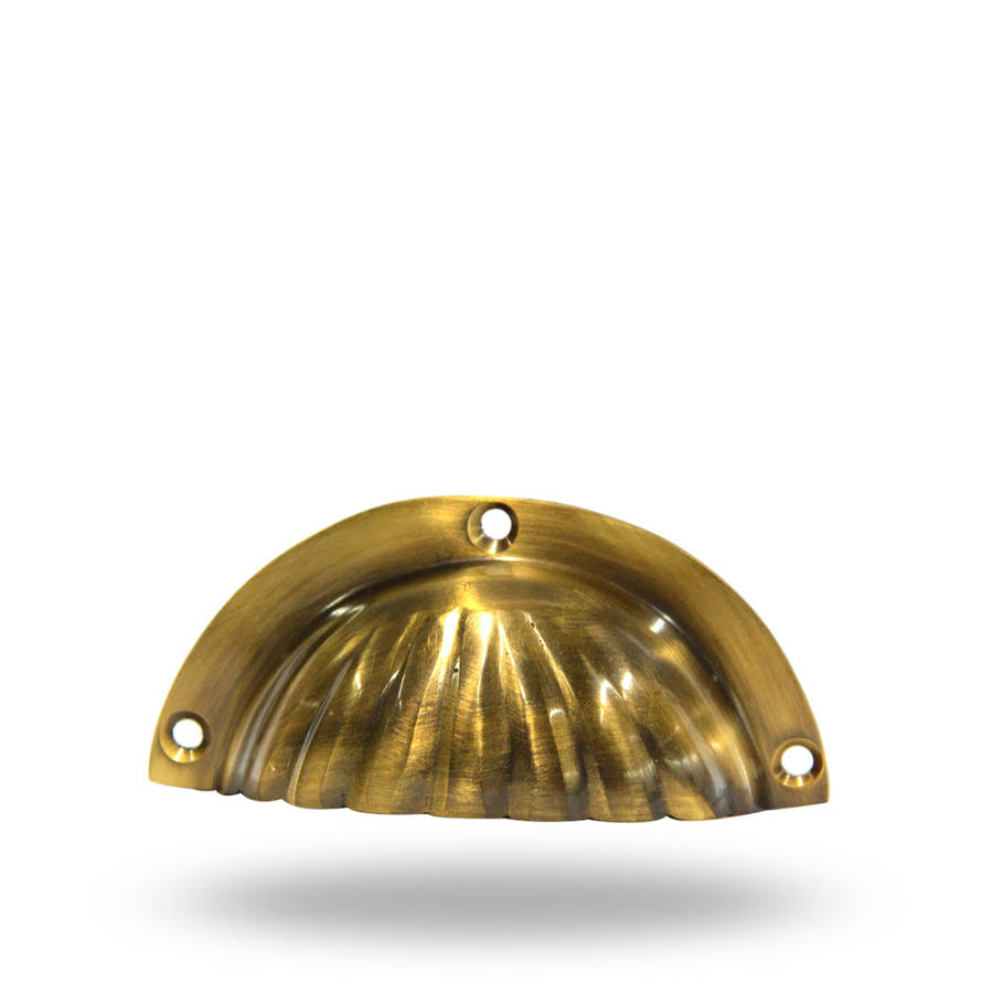 shell handle antique brass finish by trincaferro