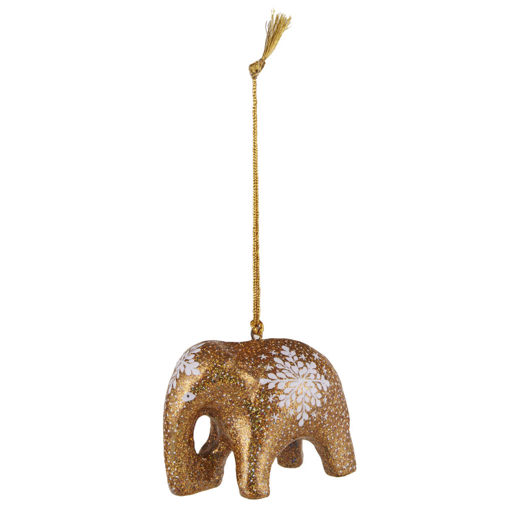 elephant christmas bauble by the christmas home