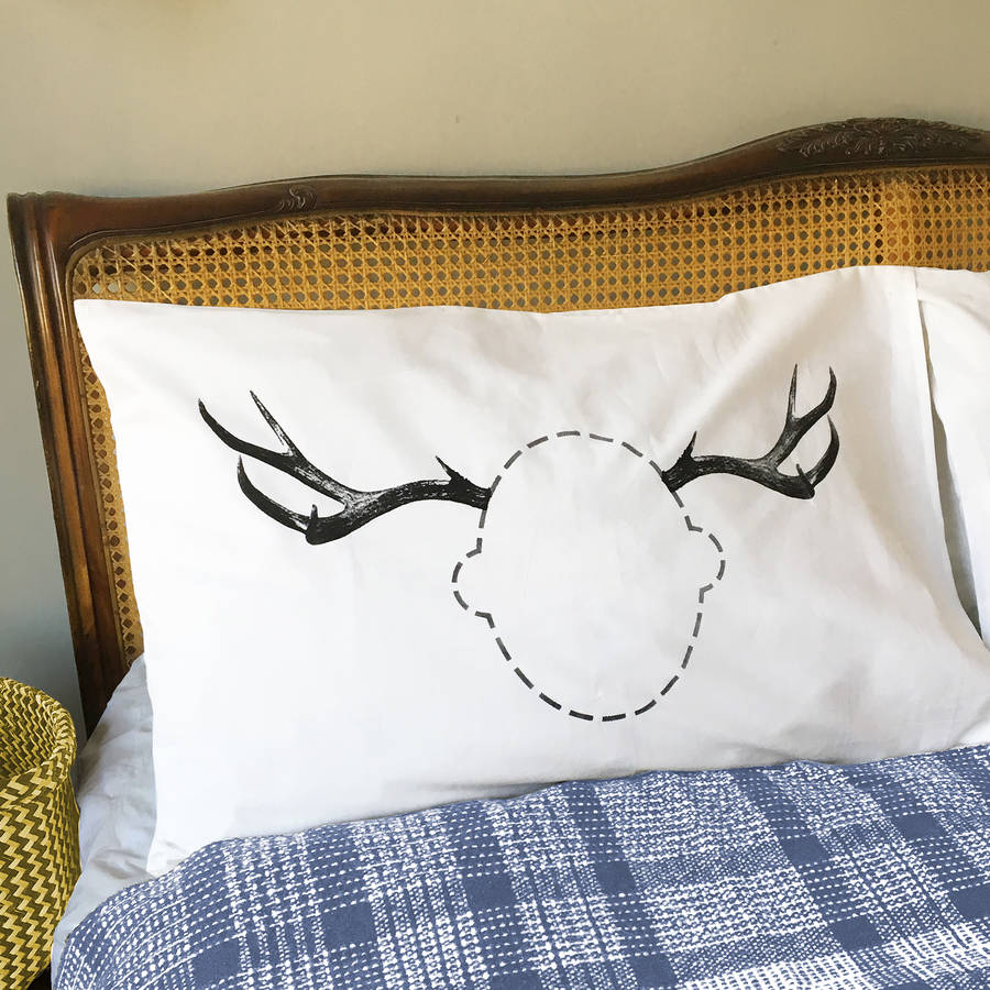 personalised christmas reindeer pillowcase gift by twisted twee
