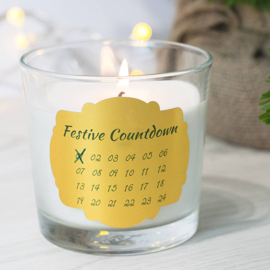 festive countdown candle by little pieces