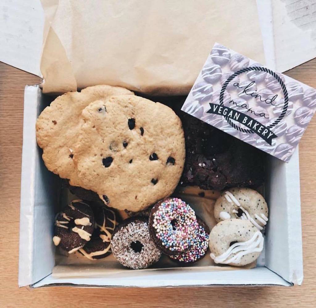 vegan mixed cake box by a kind mama