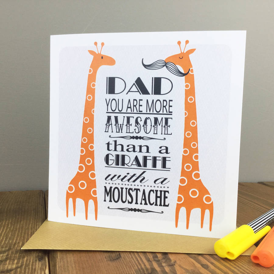 Awesome Dad Birthday Card By Clothkat Notonthehighstreet