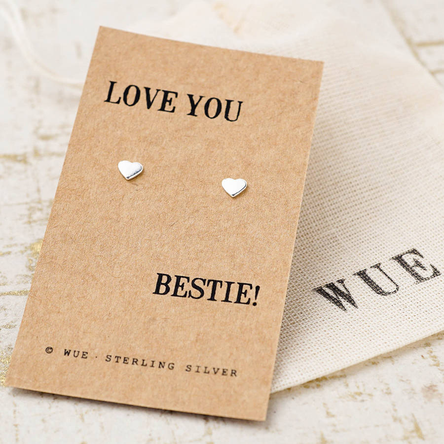 Silver Best Friend T Earrings By Wue