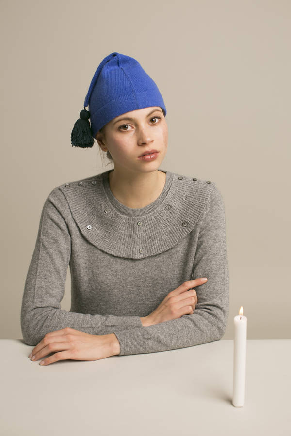 cashmere tassel hat by makeda matheson