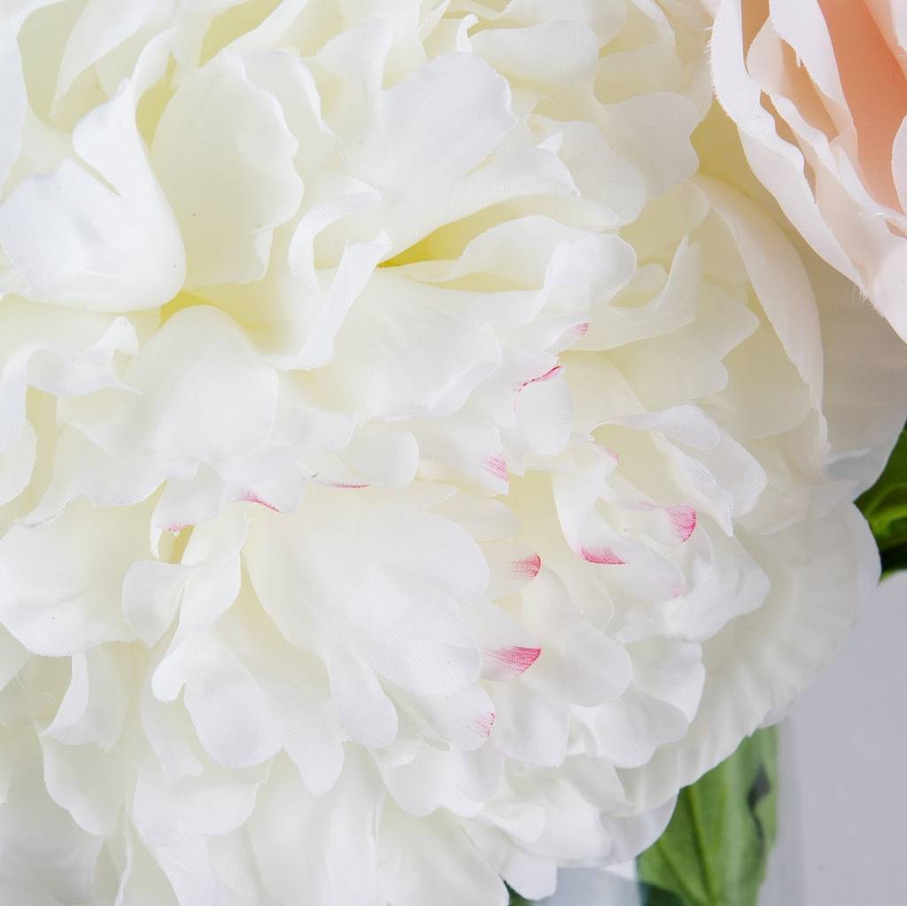 pale pink and ivory faux peony stem by ella james