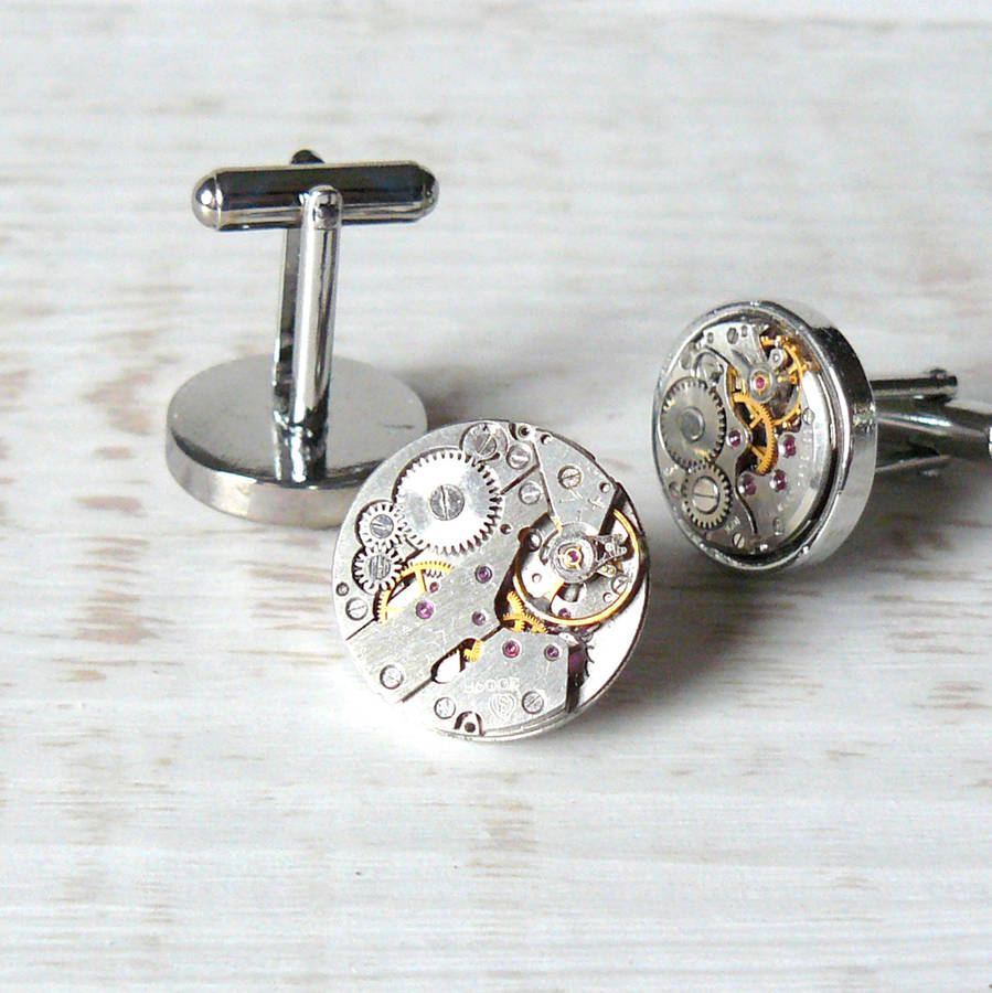 watch movement tie pin/lapel badge by pennyfarthing designs