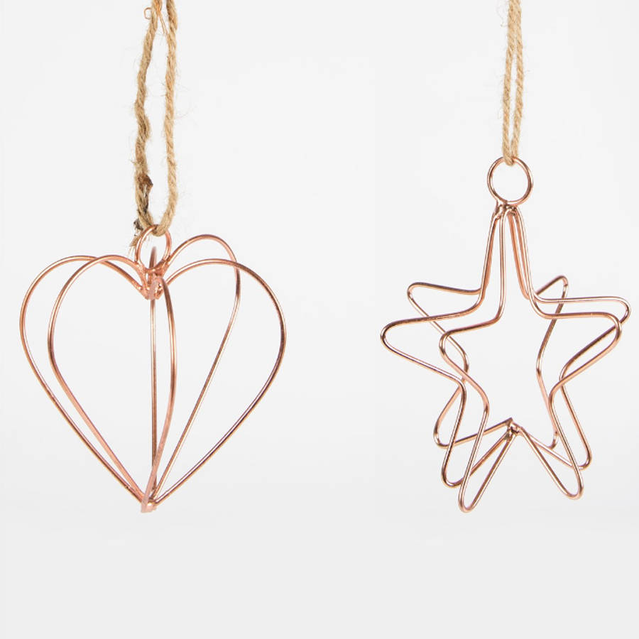 hanging copper wire decorations by posh totty designs interiors
