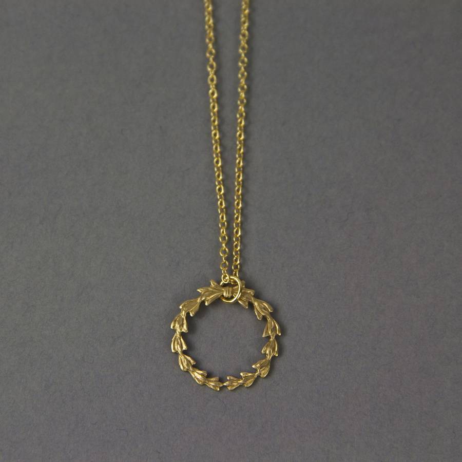 golden laurel wreath necklace by gaamaa