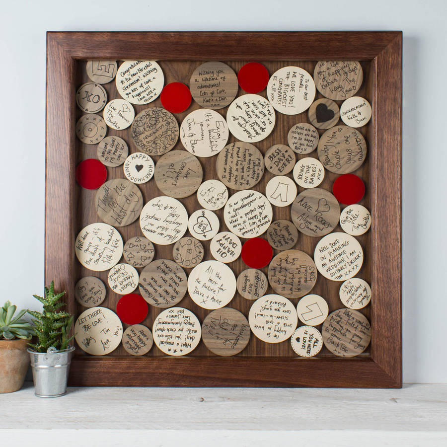 guestbook frame drop box by create gift love