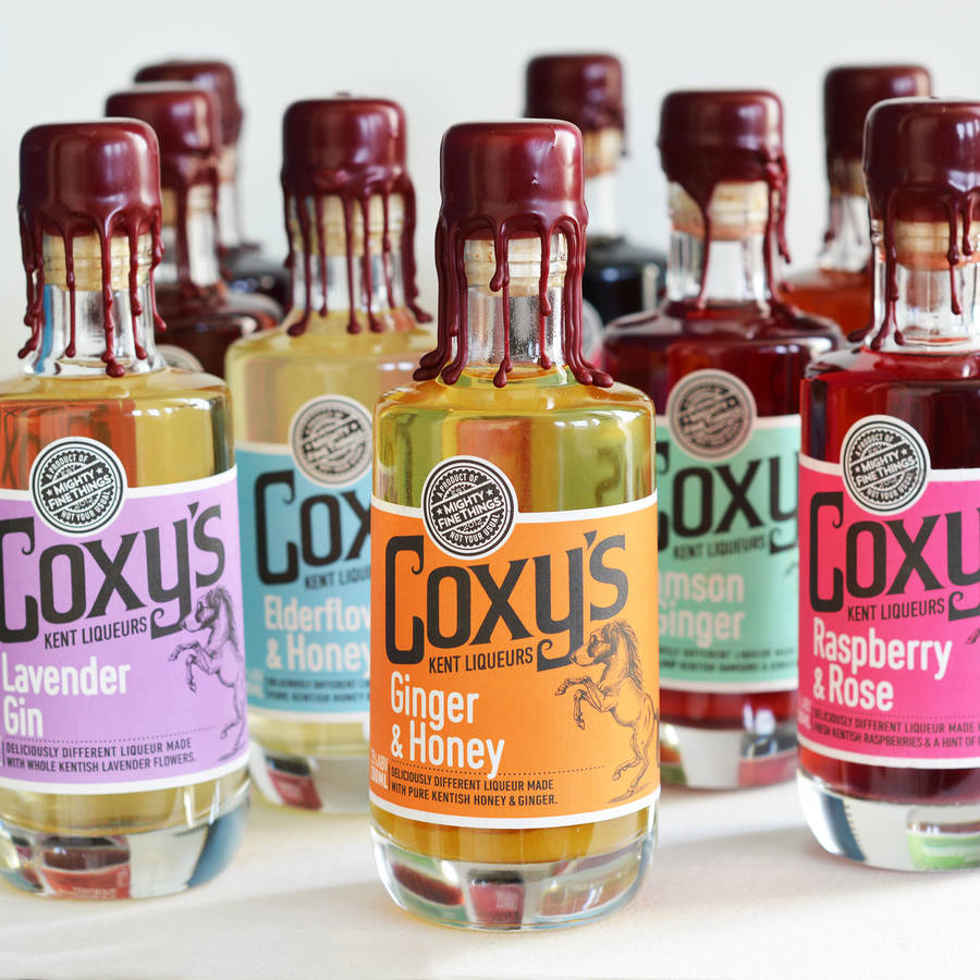 coxy's blackcurrant and liquorice liqueur by