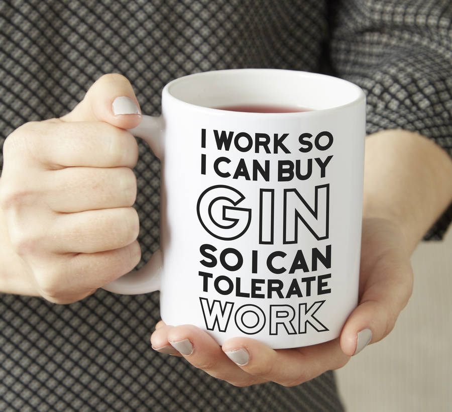 Gin Funny Ceramic Mug By Fuzzy And Birch 6264