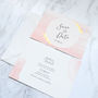 Blush Watercolour Wedding Invitation By Amanda Michelle Design