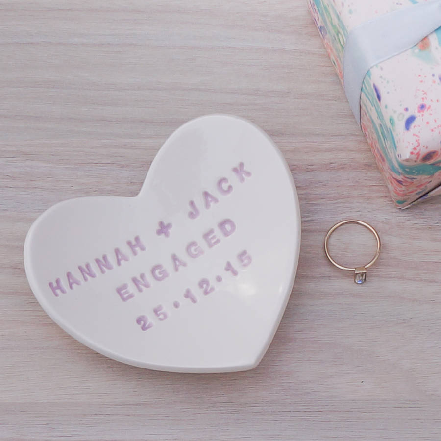 personalised engagement ring dish by kate charlton ceramics