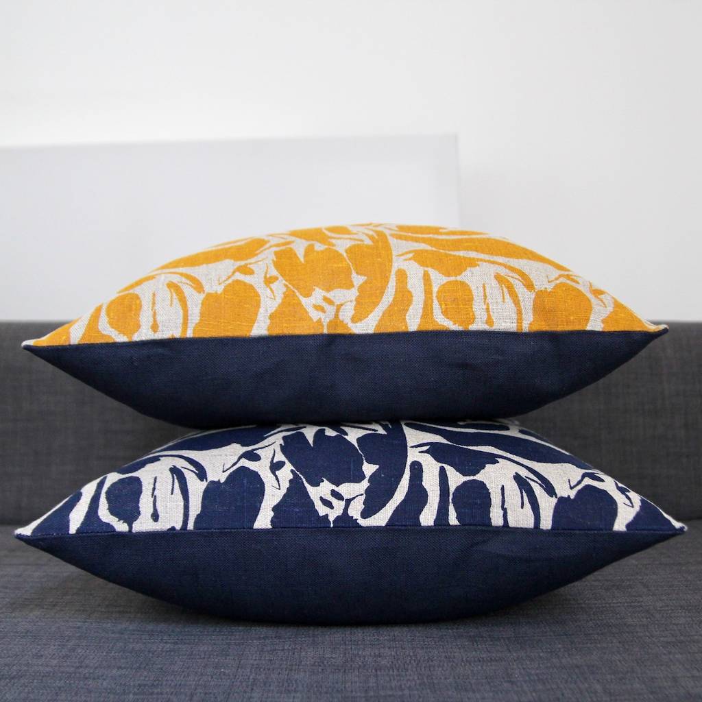 creatures linen plump duck feather pad cushion by blästa henriët