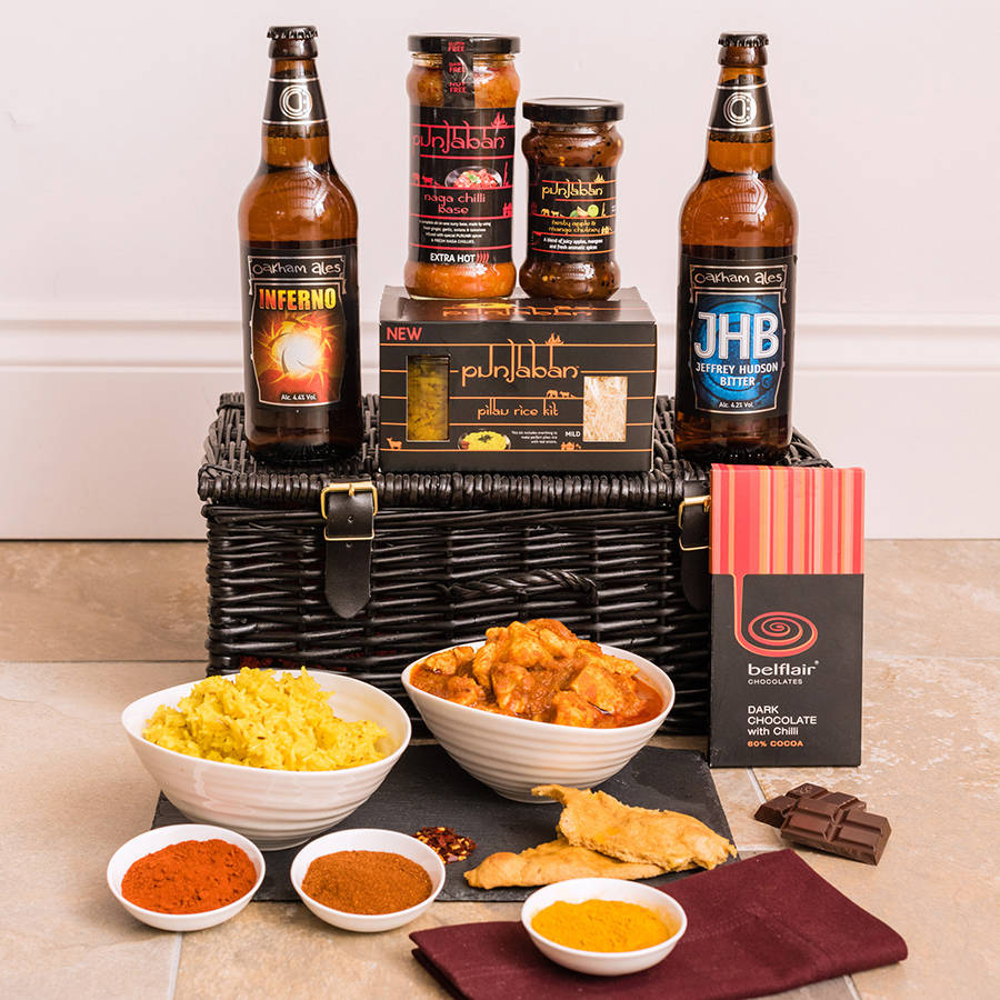hot curry and beer hamper small by under fine wraps