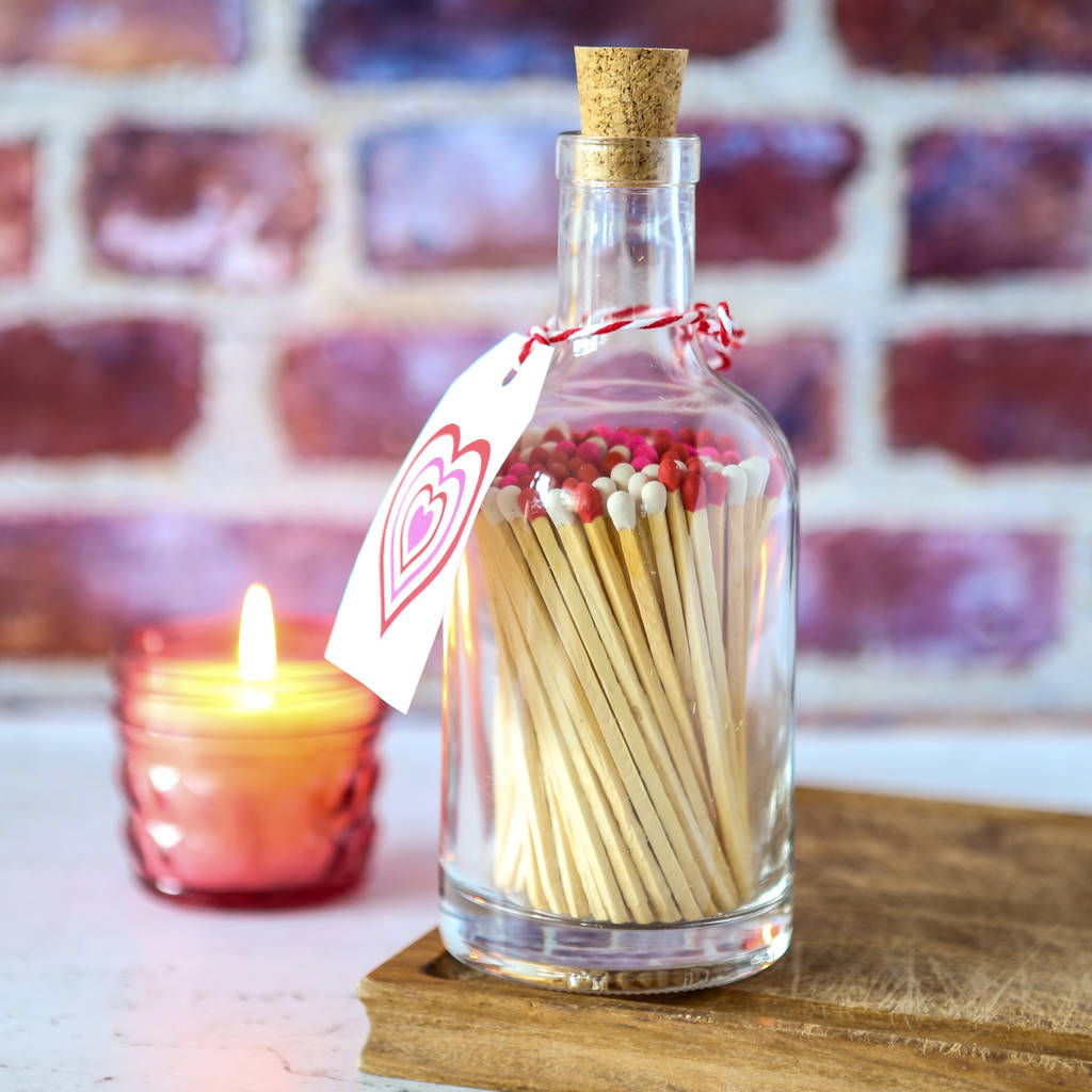 bottle of luxury valentine matches by berylune