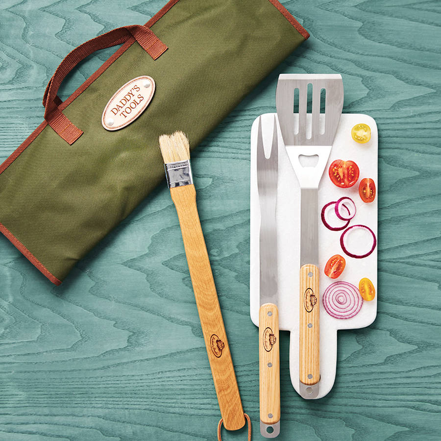 personalised barbecue tools gift set by thelittleboysroom