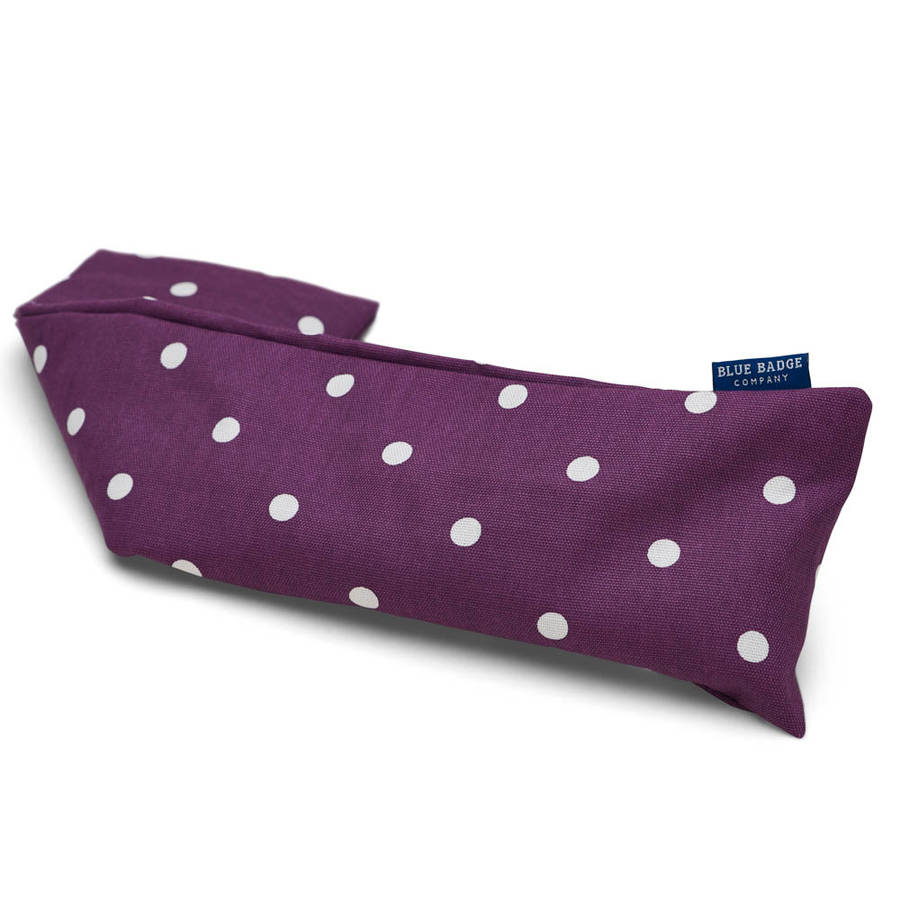 microwavable lavender wheat heat pack purple polka dot by blue badge co