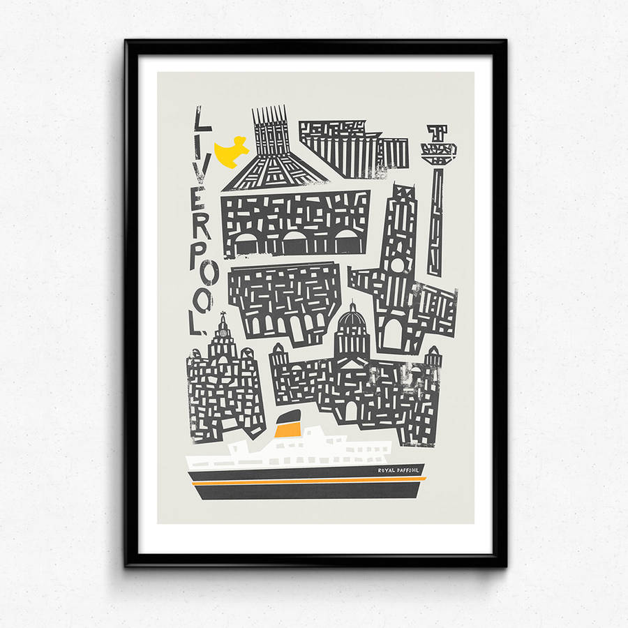 liverpool city print by fox & velvet