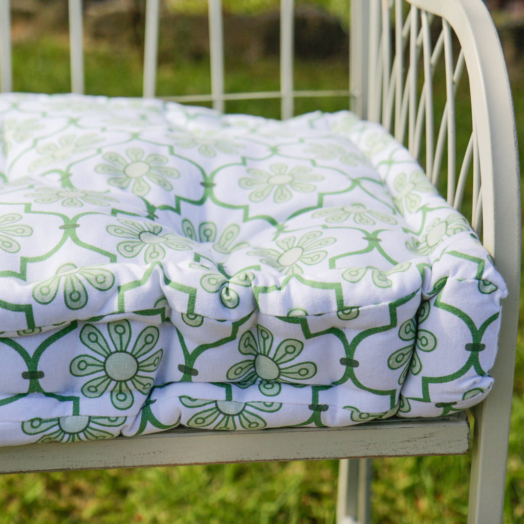 botanical green leaf folding bench mattress by dibor