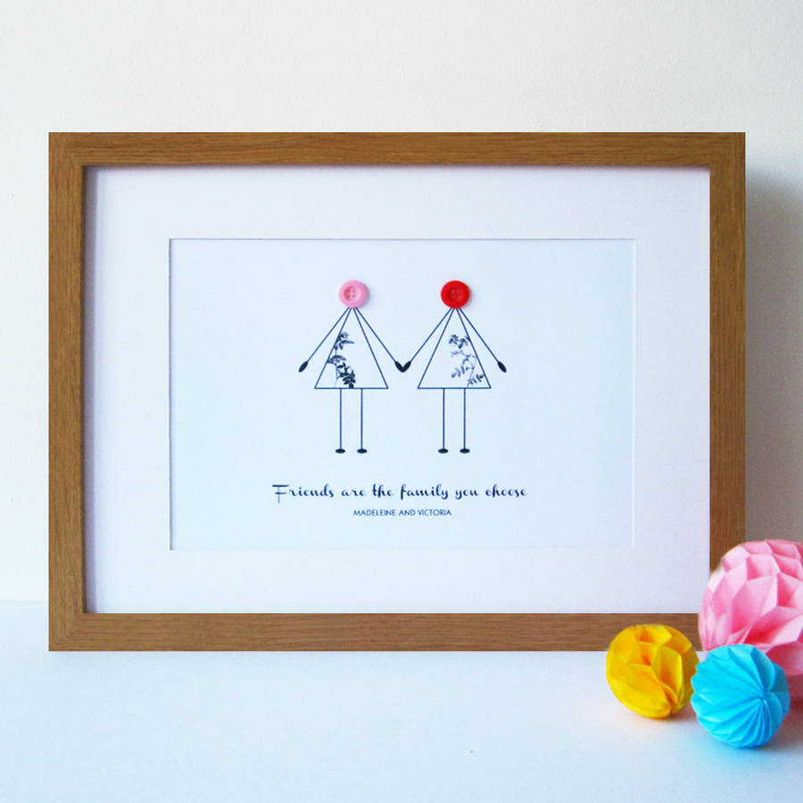 personalised friendship print by mrs l cards | notonthehighstreet.com