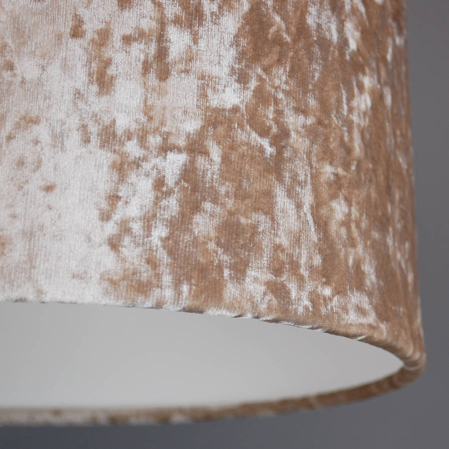 Ivory crushed velvet effect lampshade by quirk ... Crushed velvet champagne bed