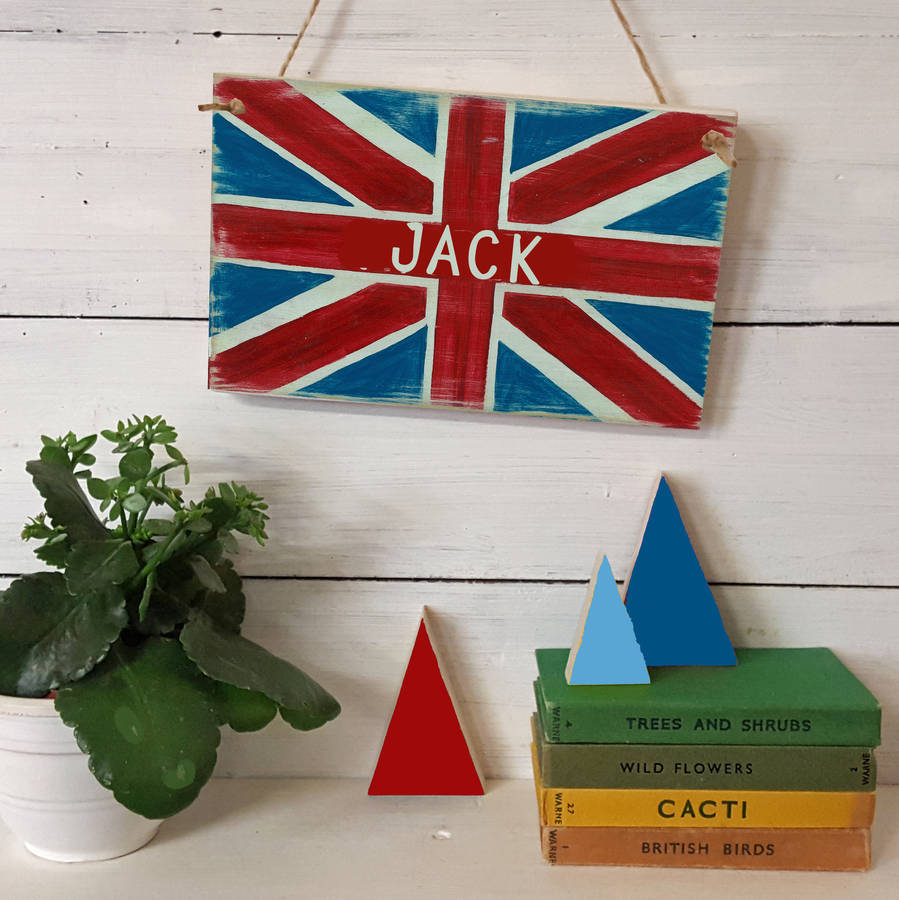 union jack door sign by giddy kipper