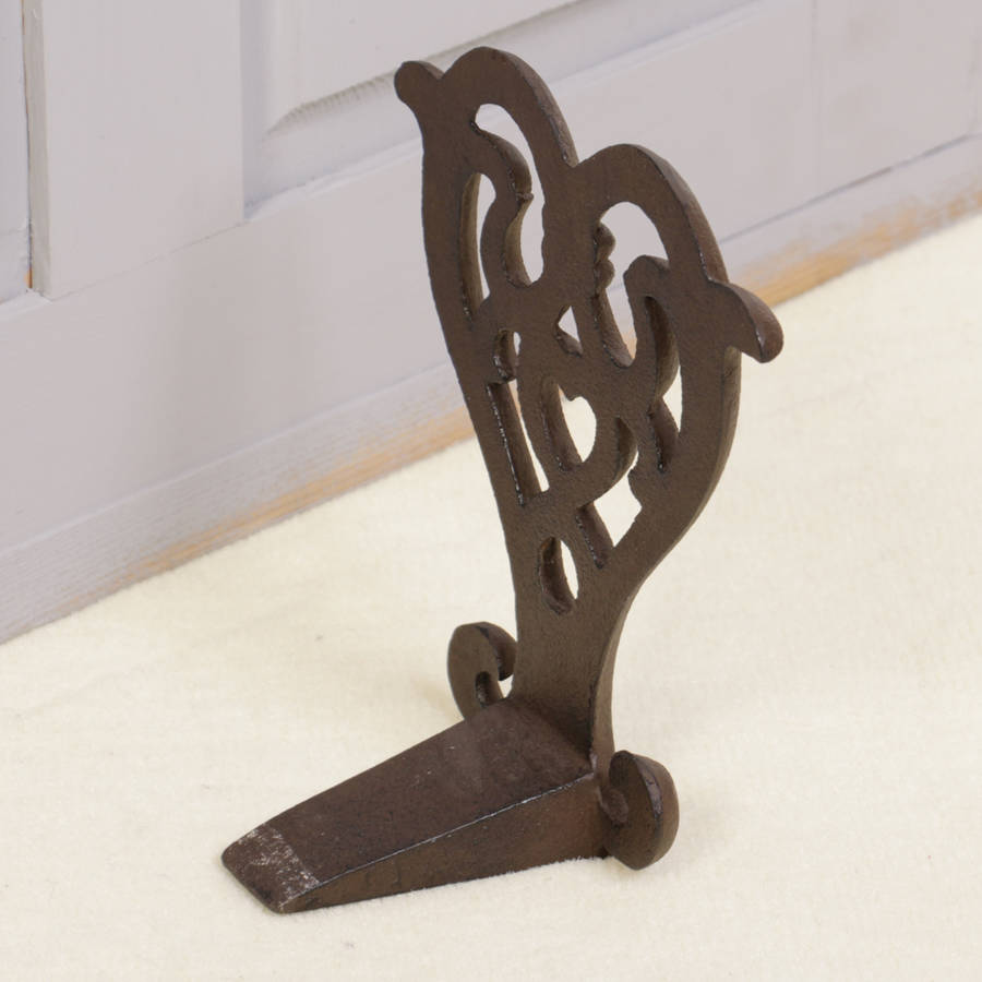 vintage cast iron love heart door stop by dibor