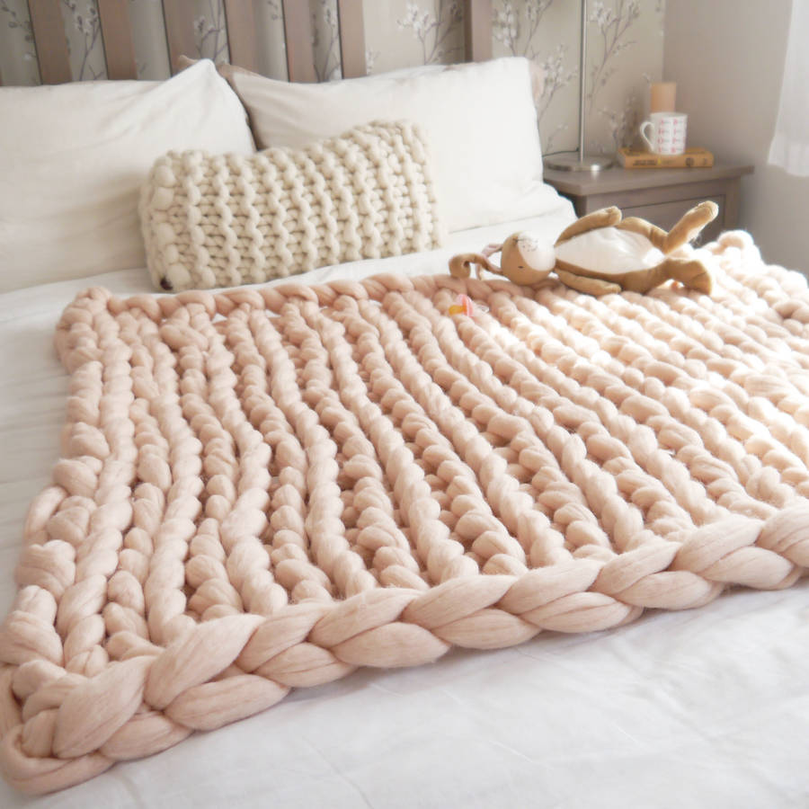 Hand Weaving Knitted Blankets Thick Giant Chunky for ...