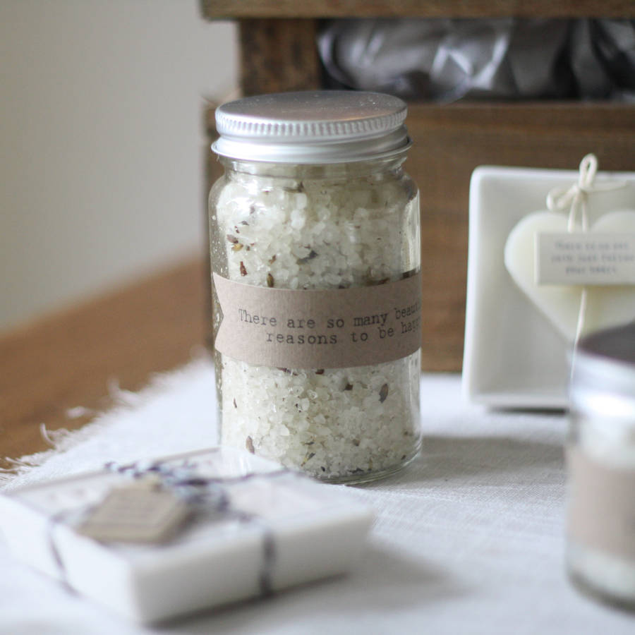 bath salts in glass bottles gift by the wedding of my dreams