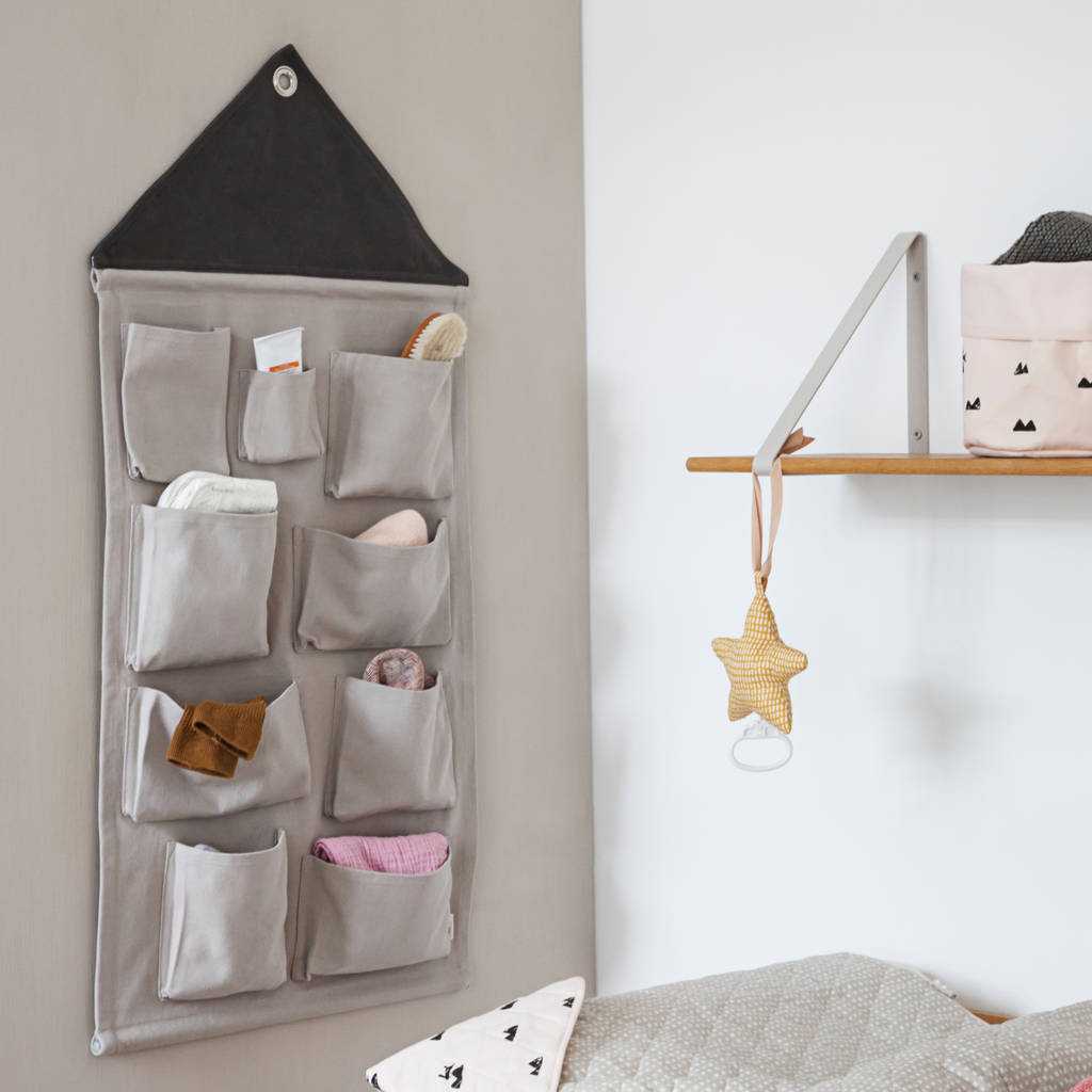nursery wall storage cot tidy organiser by little baby company