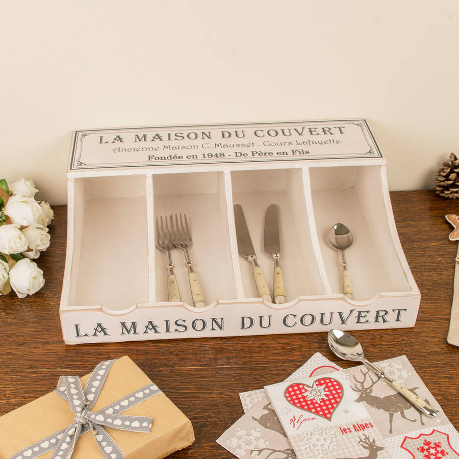 french style tabletop cutlery storage tray by dibor