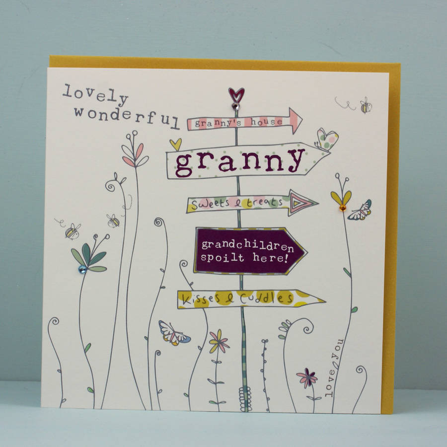 Birthday Card For Grannynannygreat Grandmother By Molly Mae 