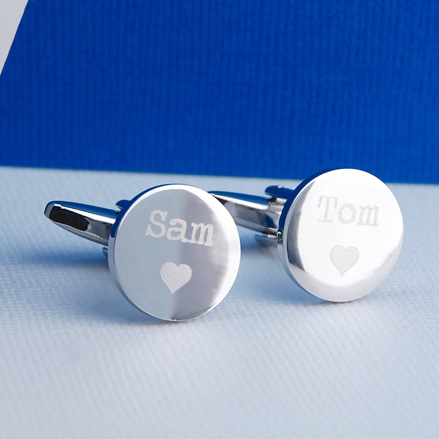personalised cufflinks and box by penelopetom