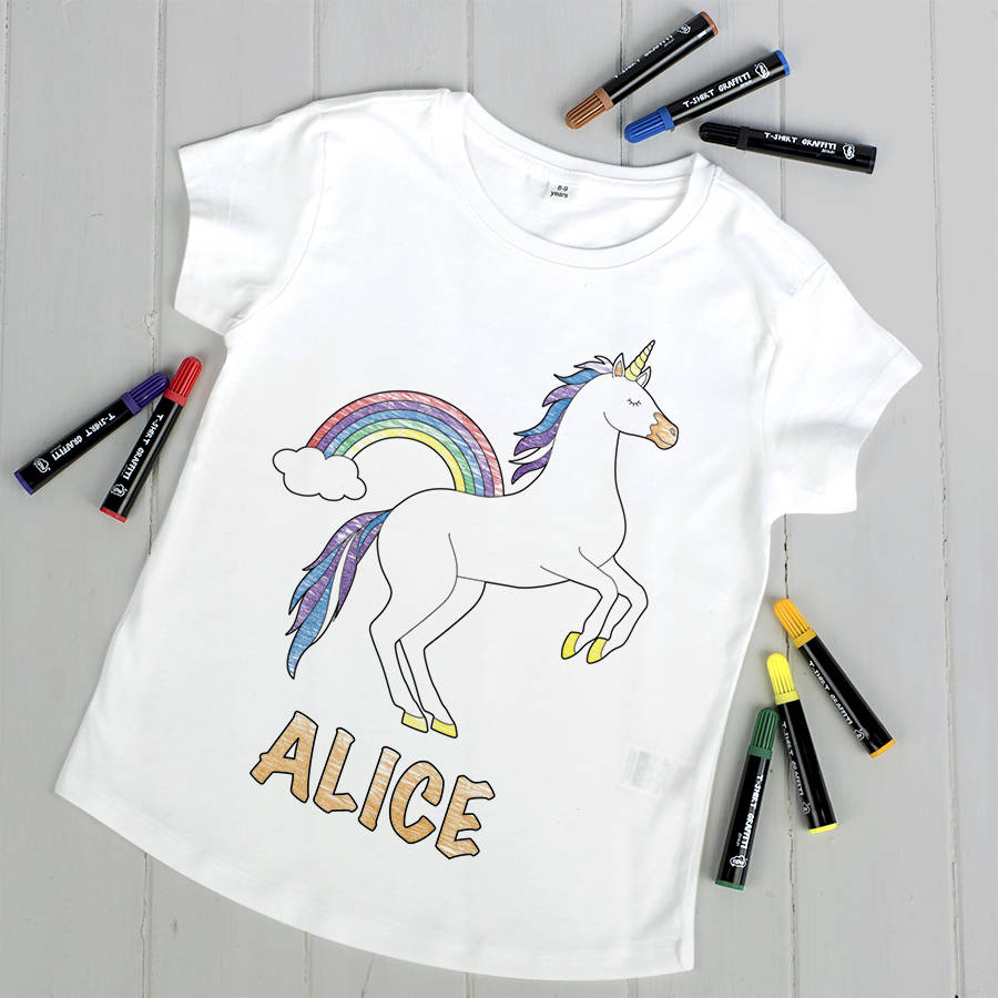 unicorn colour in t shirt